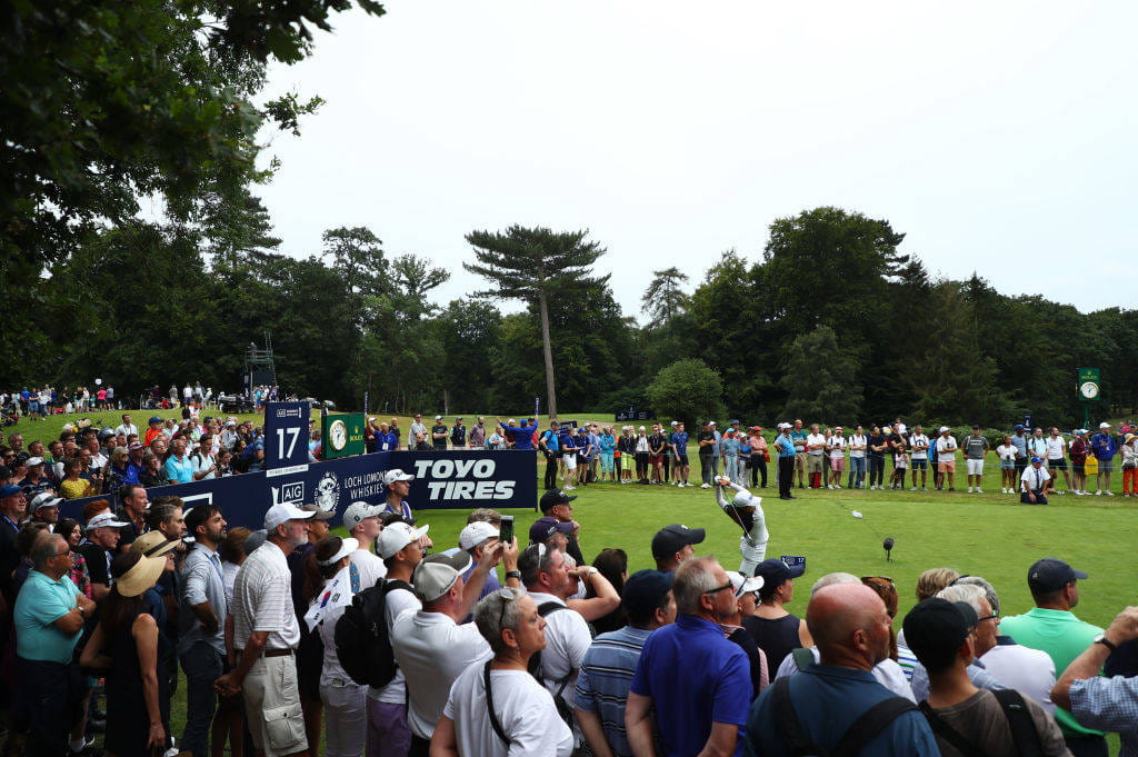 Fans watch the action at the 2019 AIG Women's Open